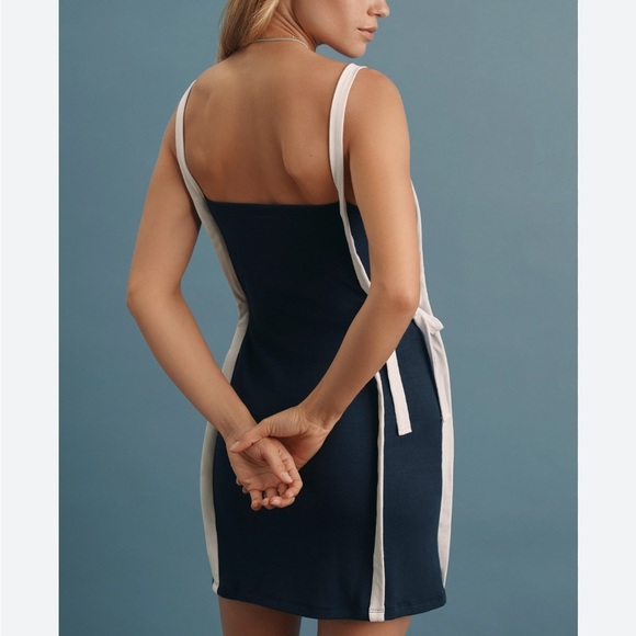 Women’s Daily Practice Nautical Fisherman Navy Blue Dress with White Trim Large - Picture 2 of 9